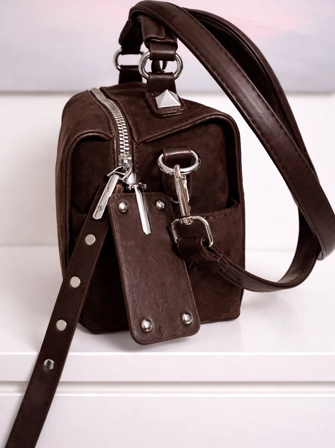 Ny mörkbrun handväska från Fashion & Bags - 2