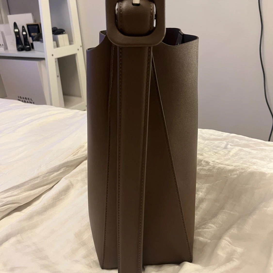 Brun axelväska från mango - 1