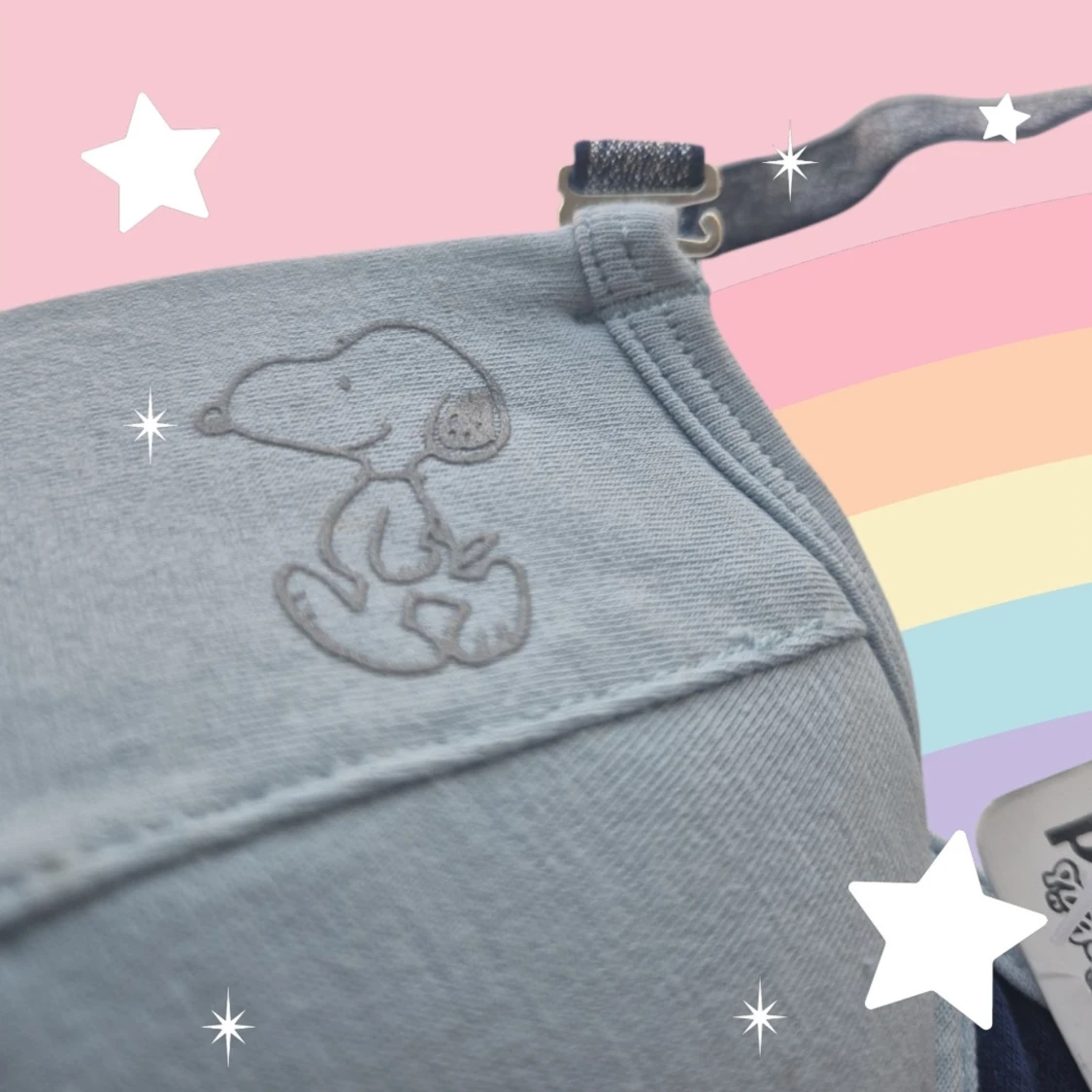 Ljusblå bh 75B med Snoopy-detalj - 3