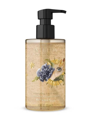 Helt ny! Rituals Intuita exfolierande handtvål - Helt ny! 325ml, full size. Exfolierande handtvål från Rituals i serien Intuita med doft av sandelträ och vanilj. Flaskans design har ett konstnärligt tryck med öga, blomma och solmotiv. Pumpflaska i plast, 325 ml. Perfekt för dig som vill ha rena och mjuka händer med en lyxig känsla. Slutsåld!