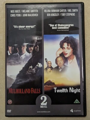 DVD, 2 filmer - 2 DVD filmer, Mulholland falls och Twelfth Night