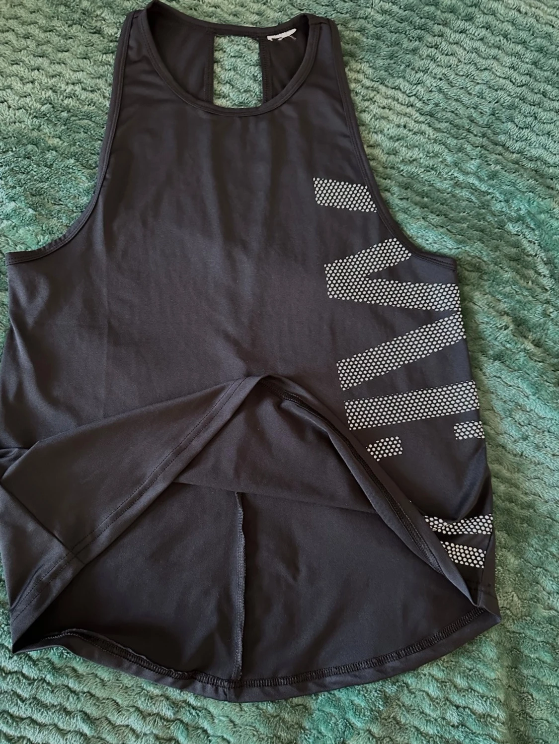 Svart ICIW  linnetopp med tryck - 1