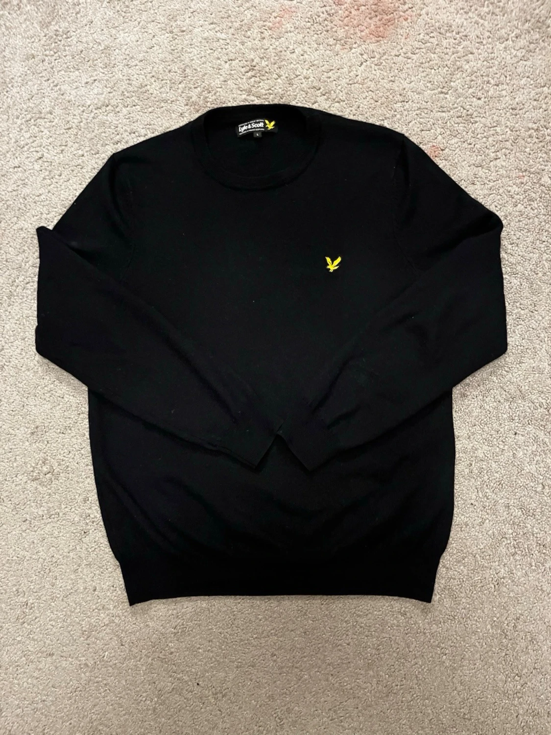 Svart merinoull 100% lylescott tröja