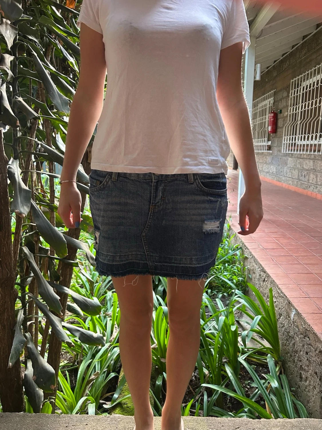 Lowrise jeansskirt  - 1