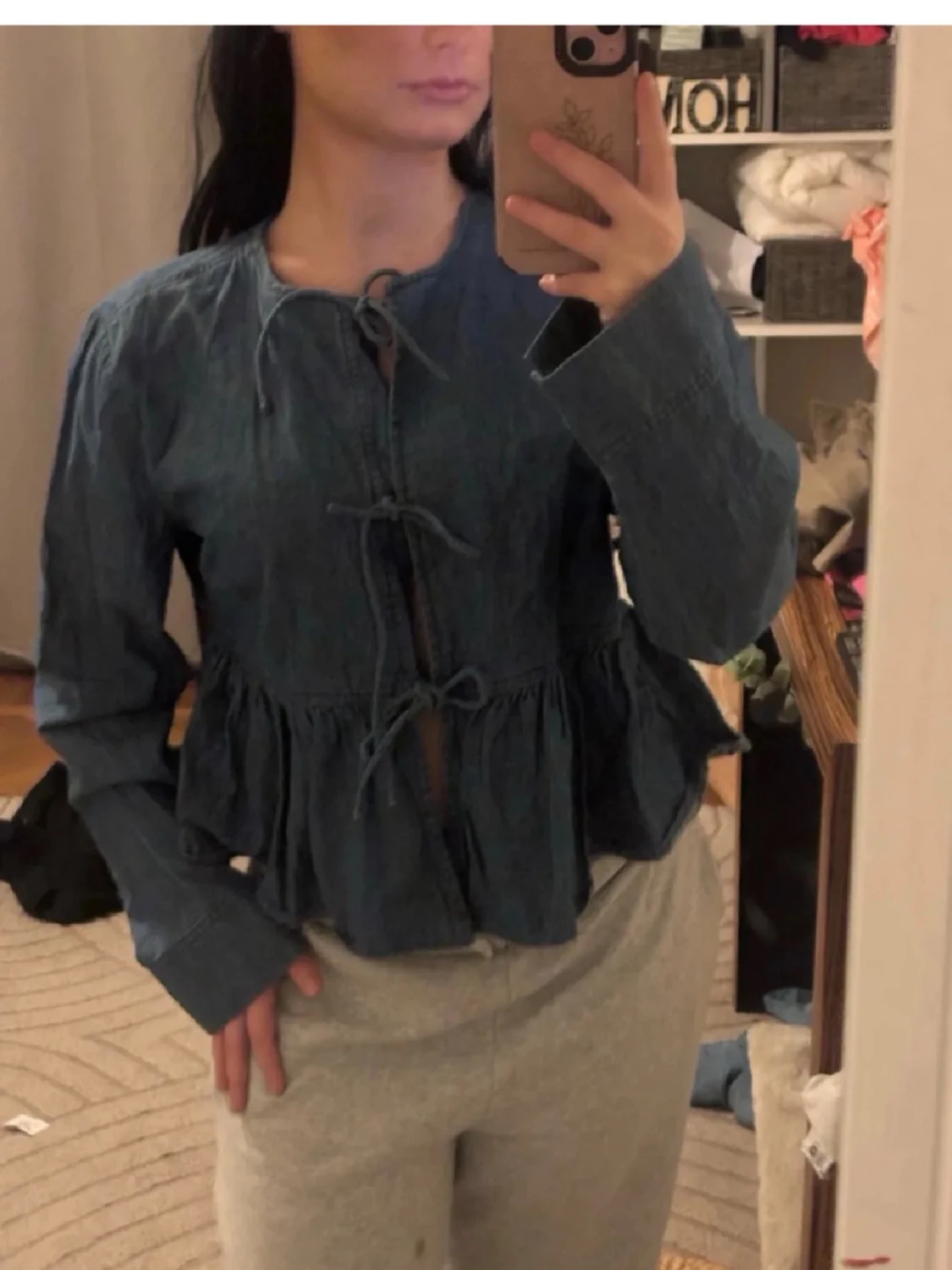 Blå jeansblus från Soaked - 3