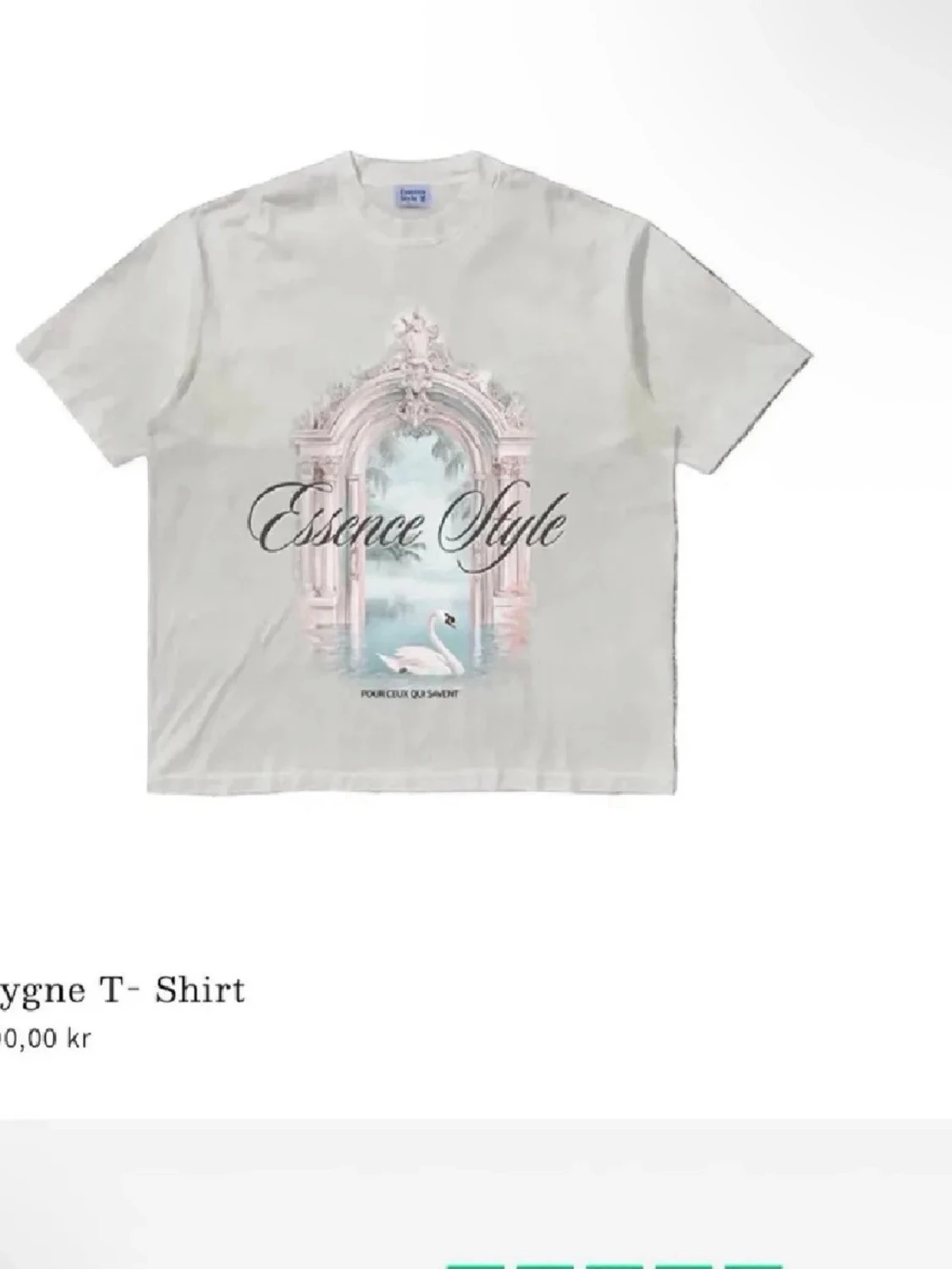 Vit Essence Style t-shirt med tryck - 4