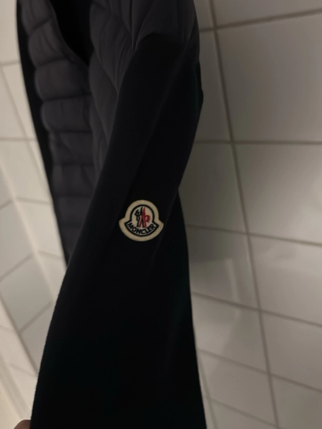 Svart quiltad cardiganjacka Moncler - 1