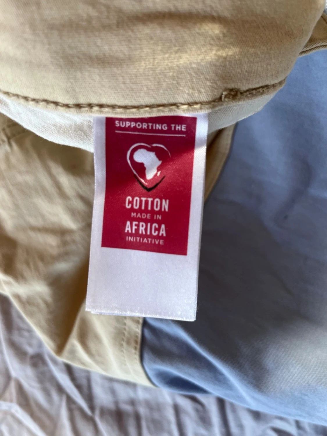 Patchwork jeans i beige och grå - 4