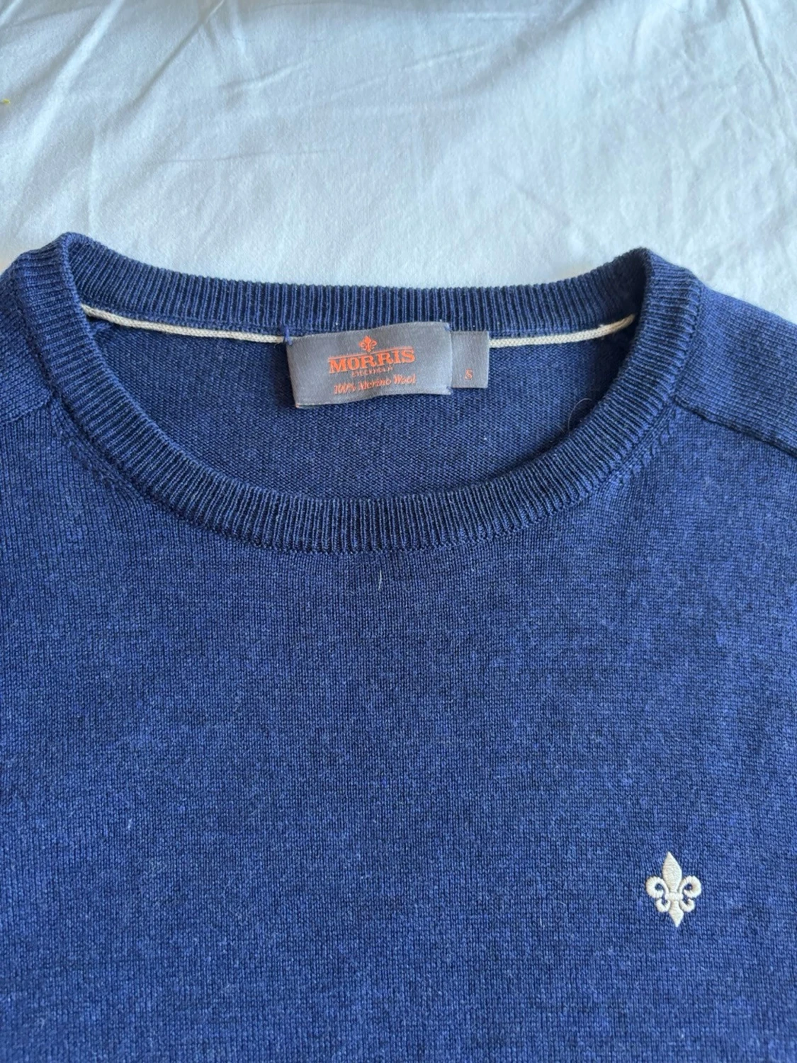 Marinblå merinoull tröja från Morris - 1