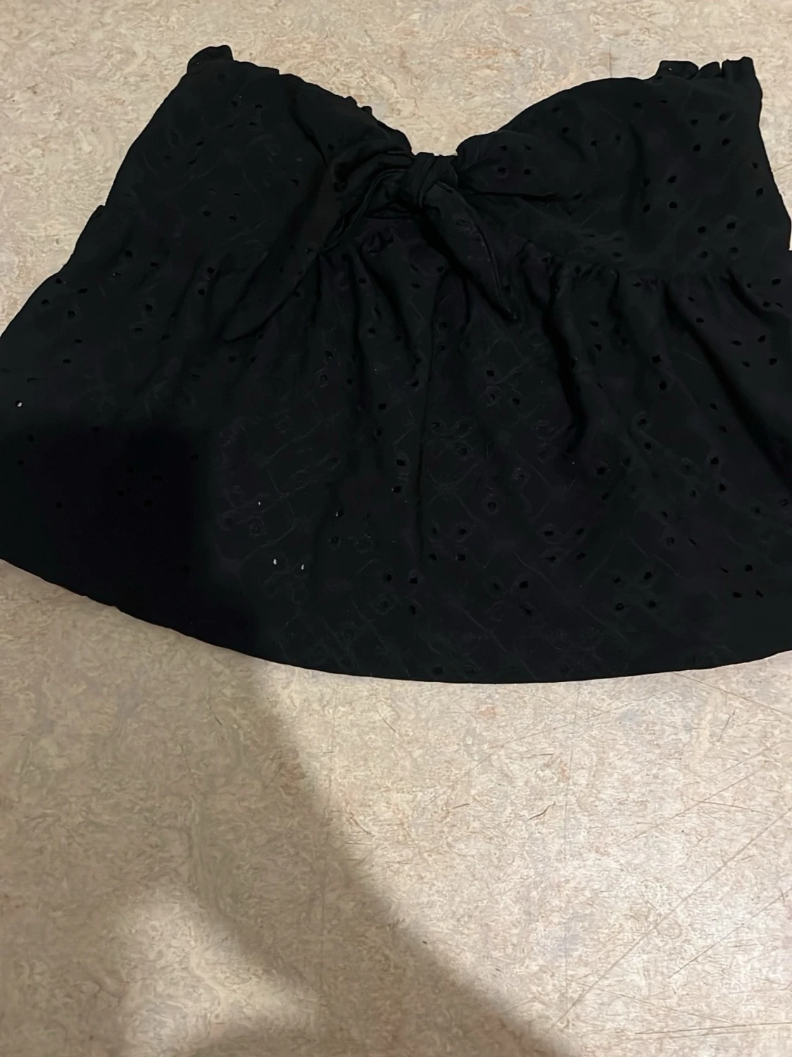 Svart bandeau topp med knut