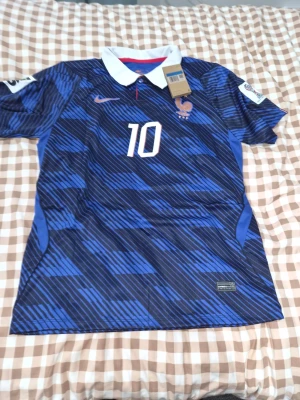 Frankrike World cup fotbollströja - Säljer en Frankrike fotbollströja från World cup helt ny oanvänd kommer I exotisk blå färg.