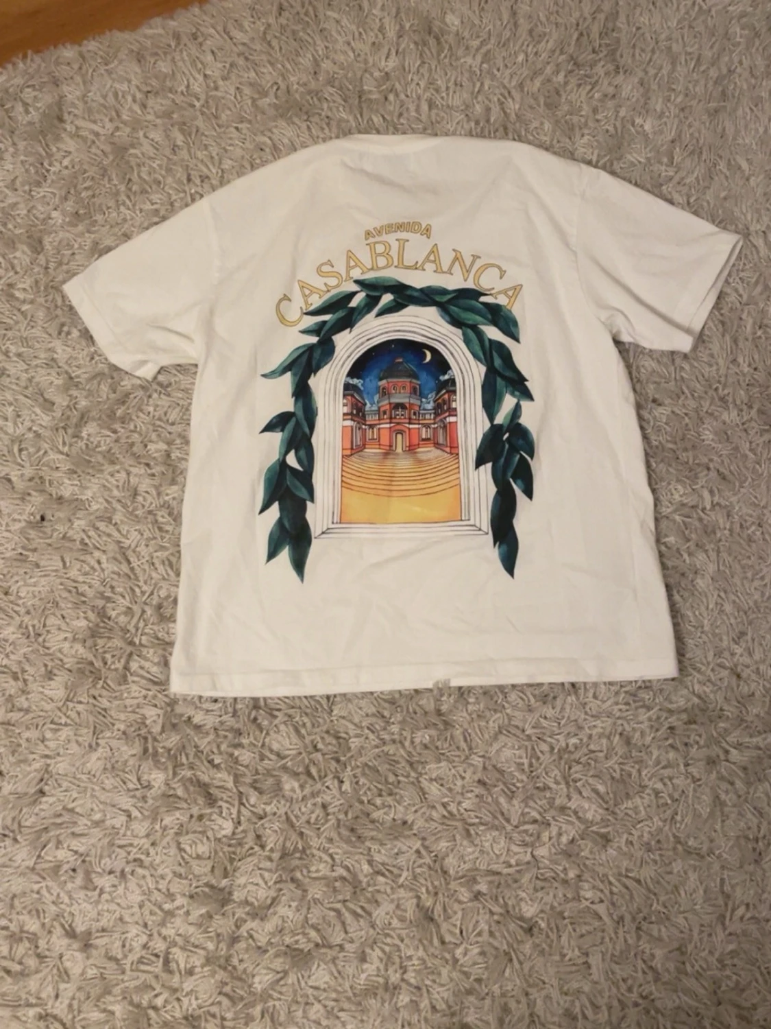 Vit Casablanca t-shirt med tryck - 1