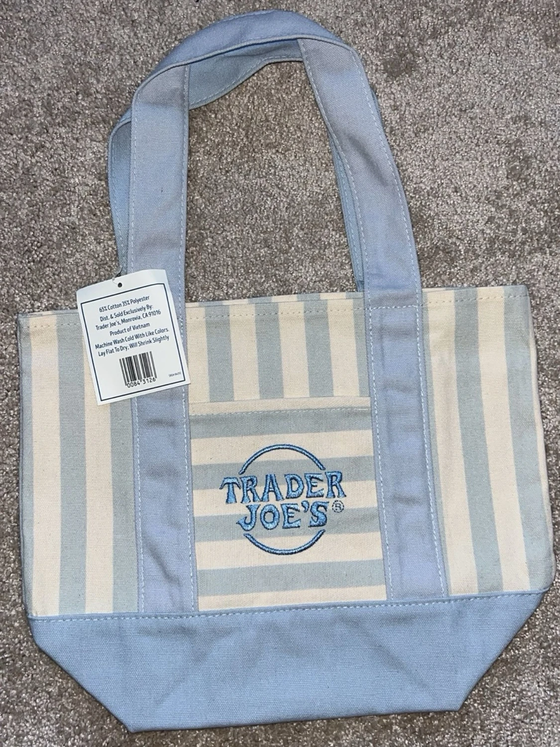 Randig mini shoppingväska Trader Joe's - 1
