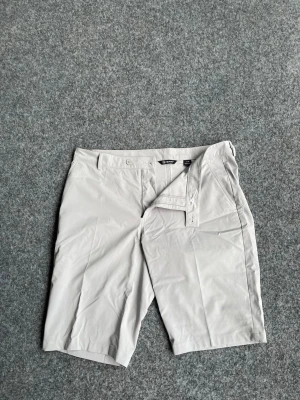 Ljusgråa klassiska shorts - Snygga ljusgrå shorts med normal passform och raka ben. Shortsen har bälteshällor, knapp och dragkedja framtill samt två bakfickor. Tillverkade i ett mjukt bomullsmaterial som passar perfekt till sommaren.