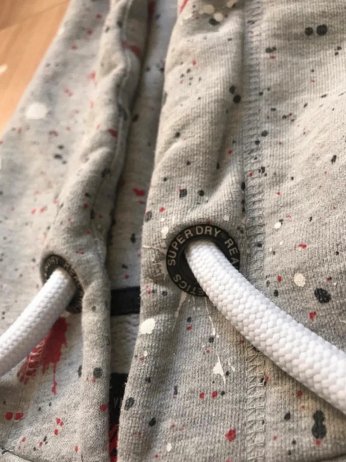 Superdry hoodie grå med tryck - 3