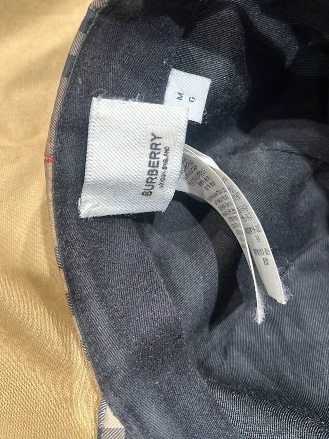 Burberry beige rutig keps - 2