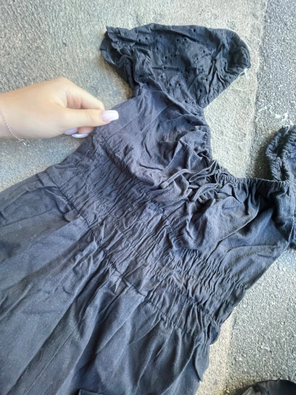 Svart jumpsuit med puffärm - 2