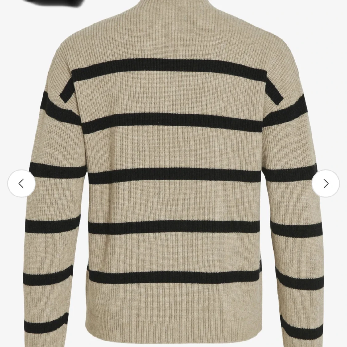 Beige och svart randig polotröja från VILA