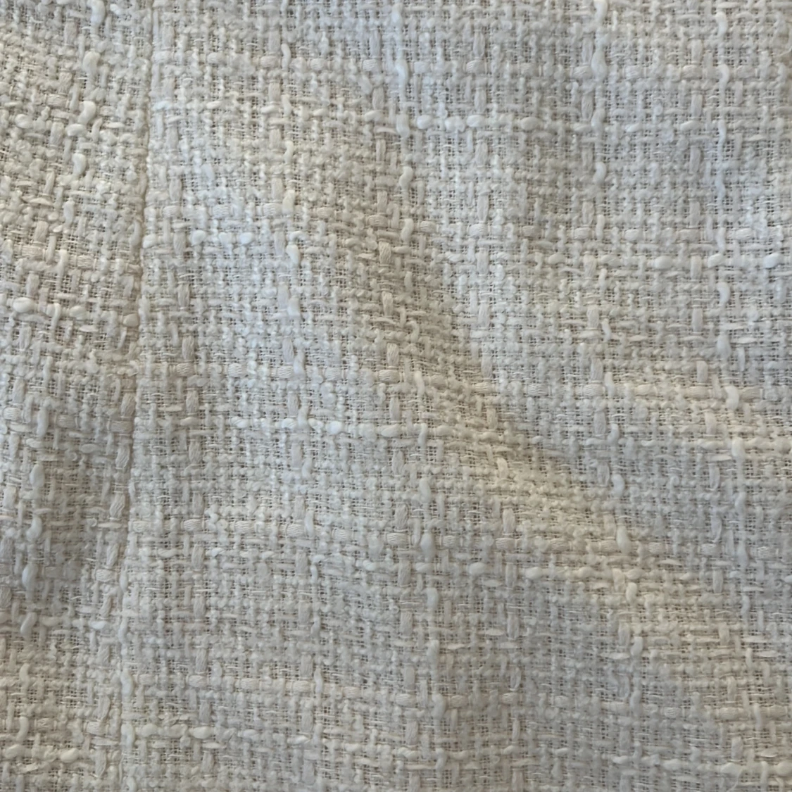 Vit kortärmad tweedklänning - 1