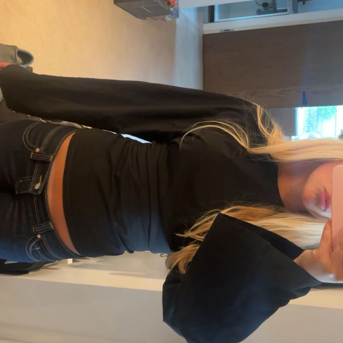 Svart långärmad topp från Nelly