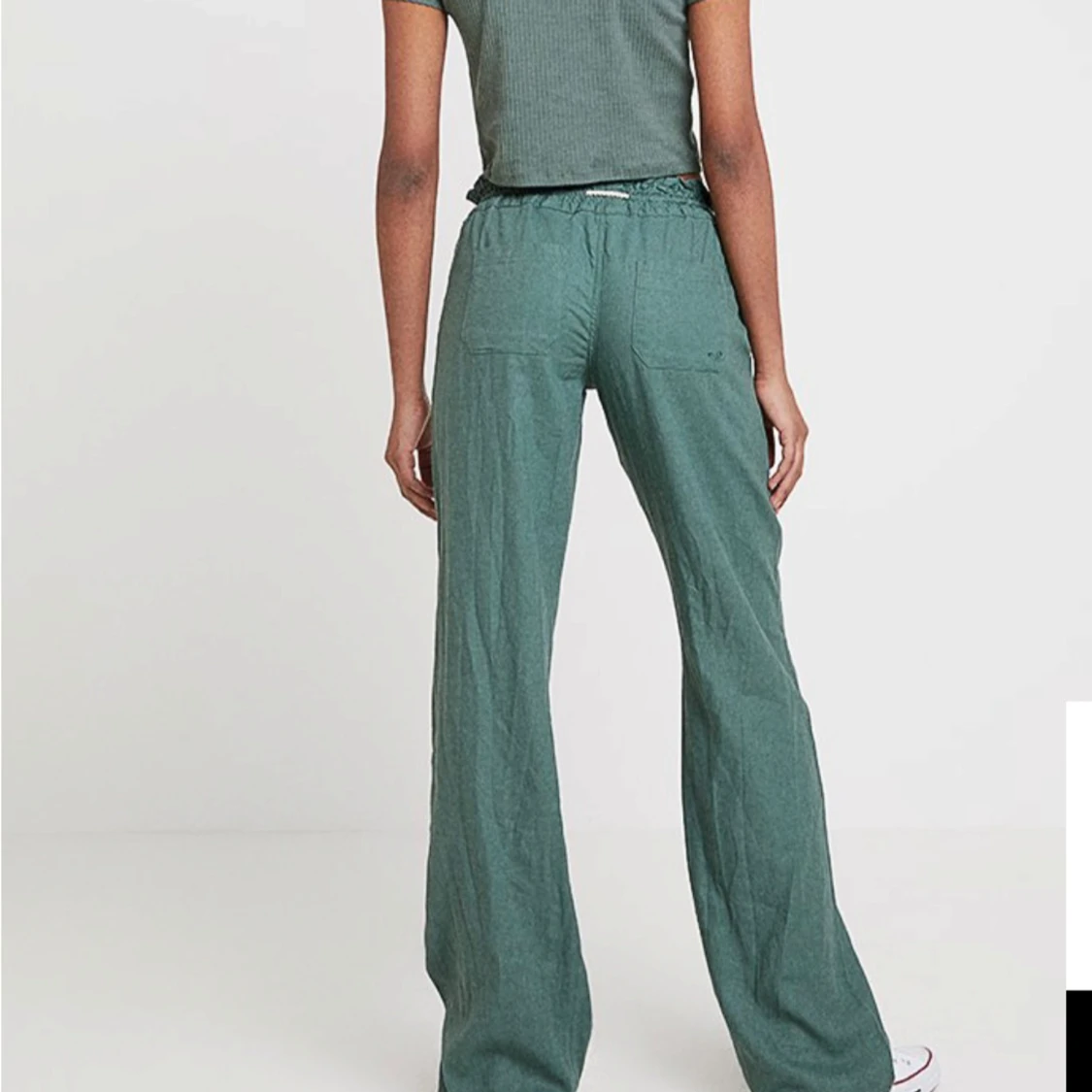 Gröna vida linnebyxor - 1