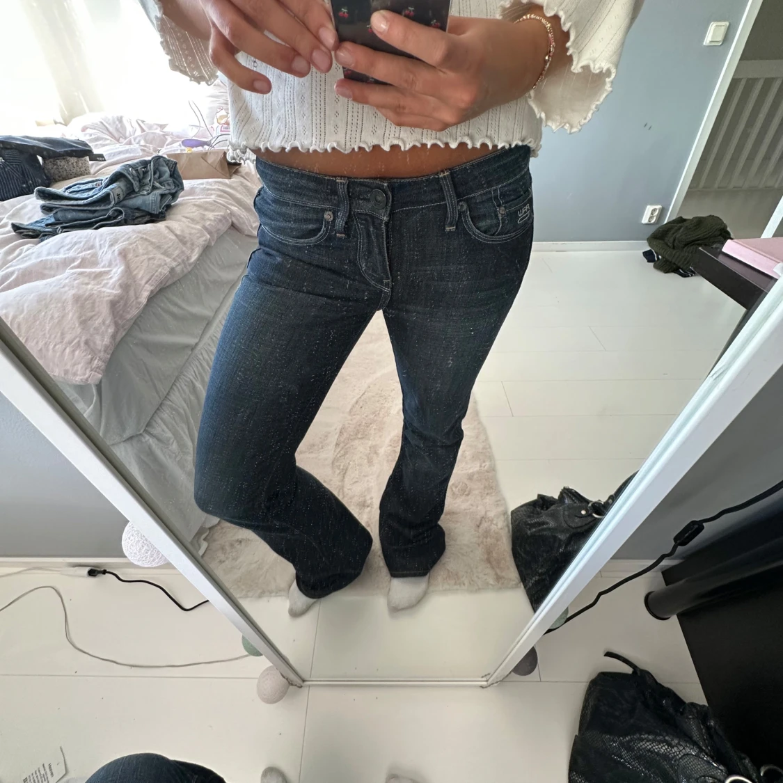 G-Star RAW 3301 mörkblå bootcut jeans - 1