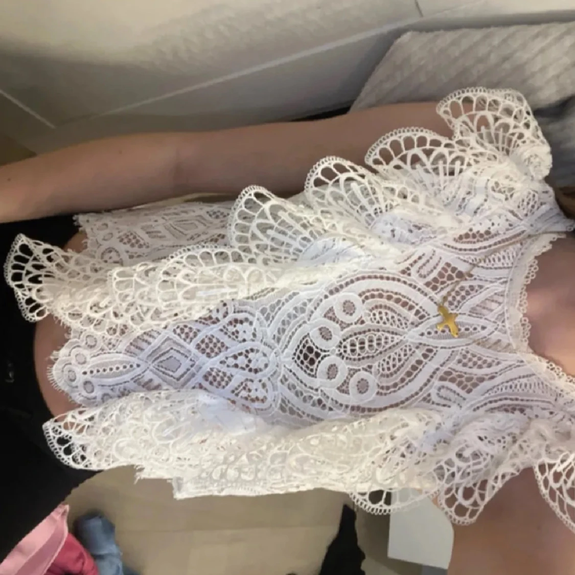 Volang topp från zara i spets - 3