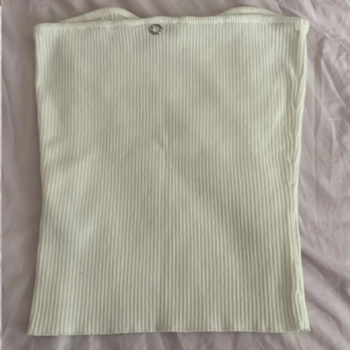 Vit ribbad tubtopp - 2