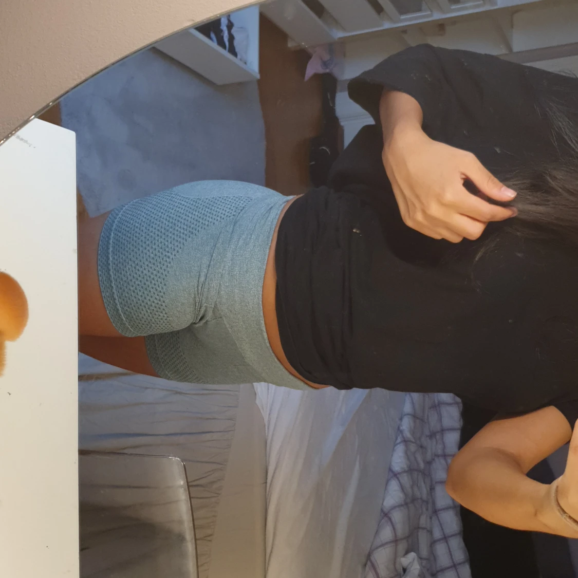 Gröna  tighta träningstights-shorts