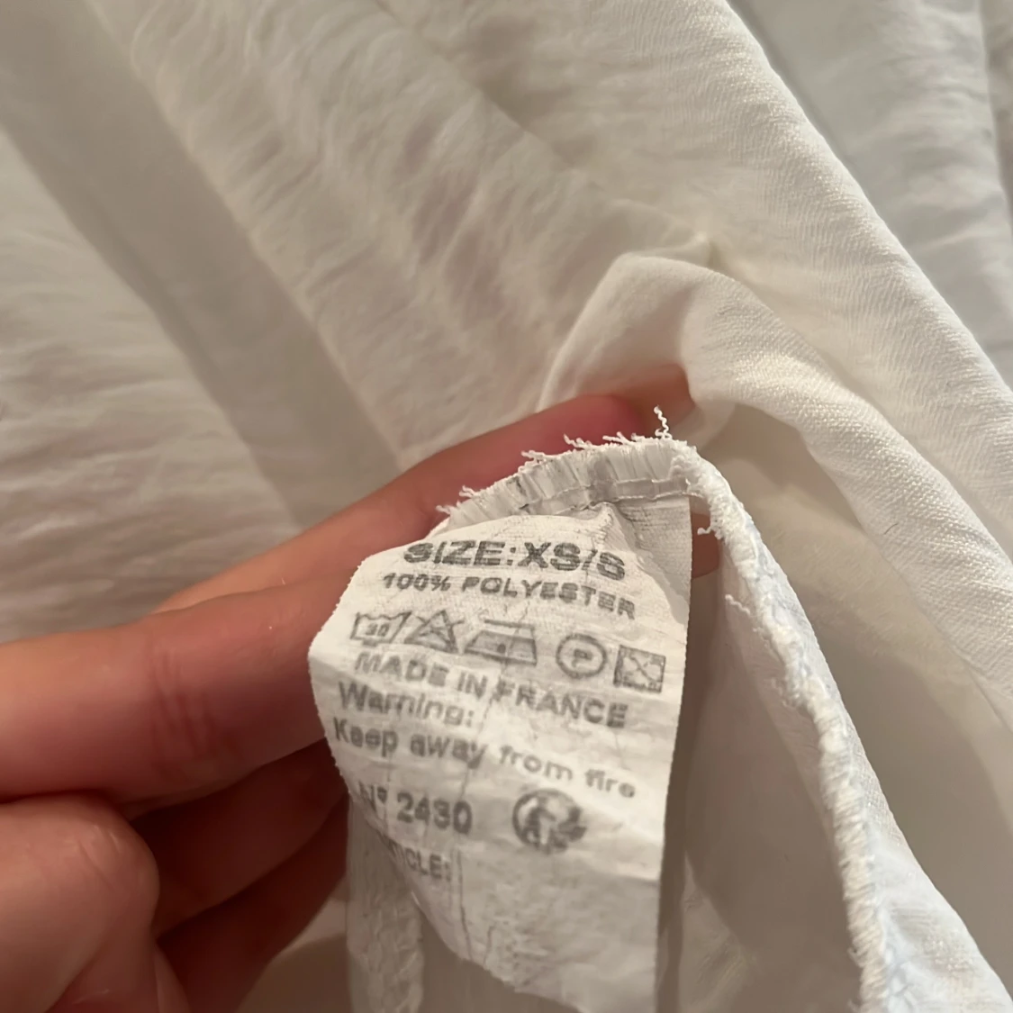 Vit volangblus från Missay XS - 2