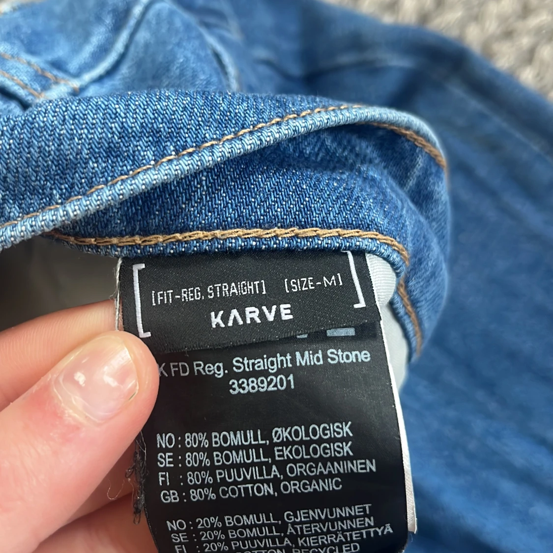 Blåa jeans från Karve, stl M - 1