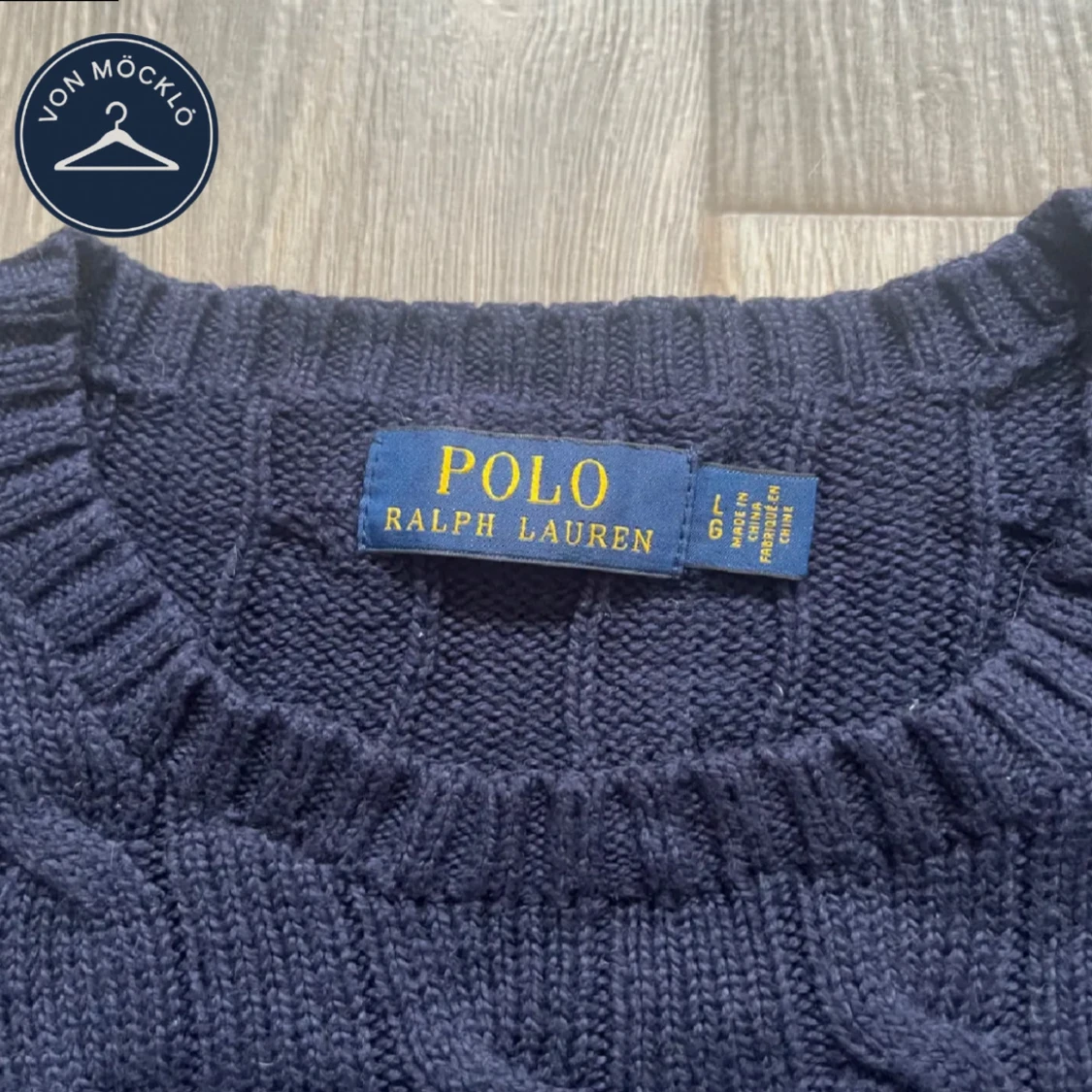 Mörkblå stickad tröja från Polo Ralph Lauren - 3