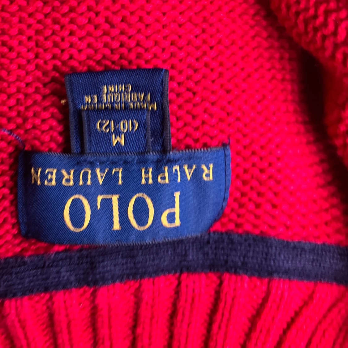 Röd stickad tröja med dragkedja från Polo Ralph Lauren - 4