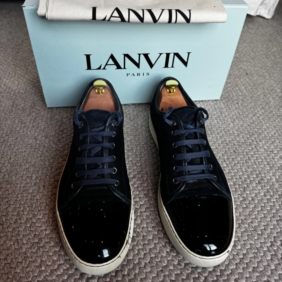 Lanvin Cap Toe Navy  - 1