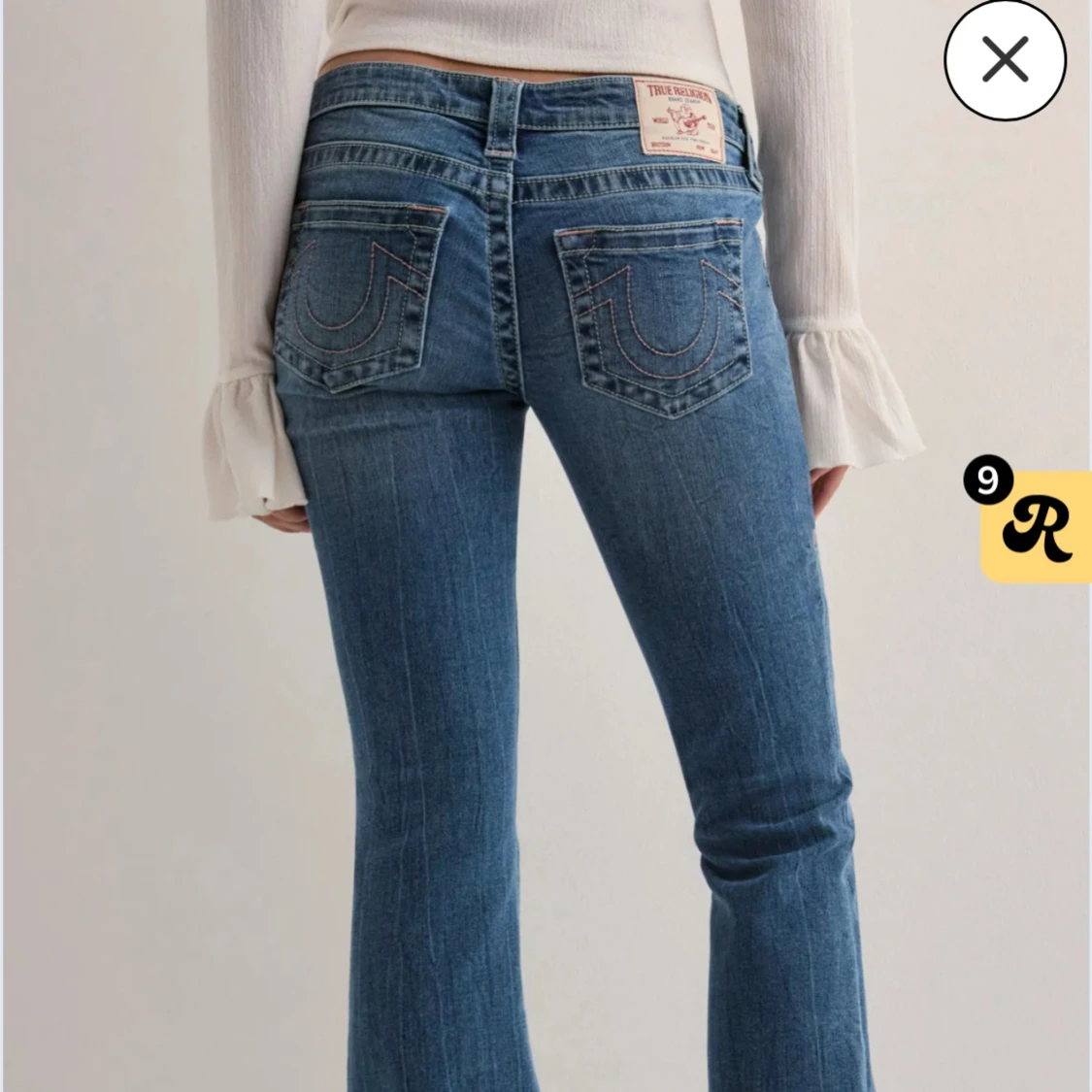 Blå bootcut jeans  - 1