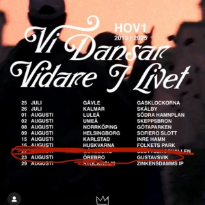 Hov1 turne vi dansar vidare i livet - SÖKER 2 hov1 biljetter till örebro gustavsvik 23 augusti kan betala extra så skriv gärna om nån kan sälja❤️