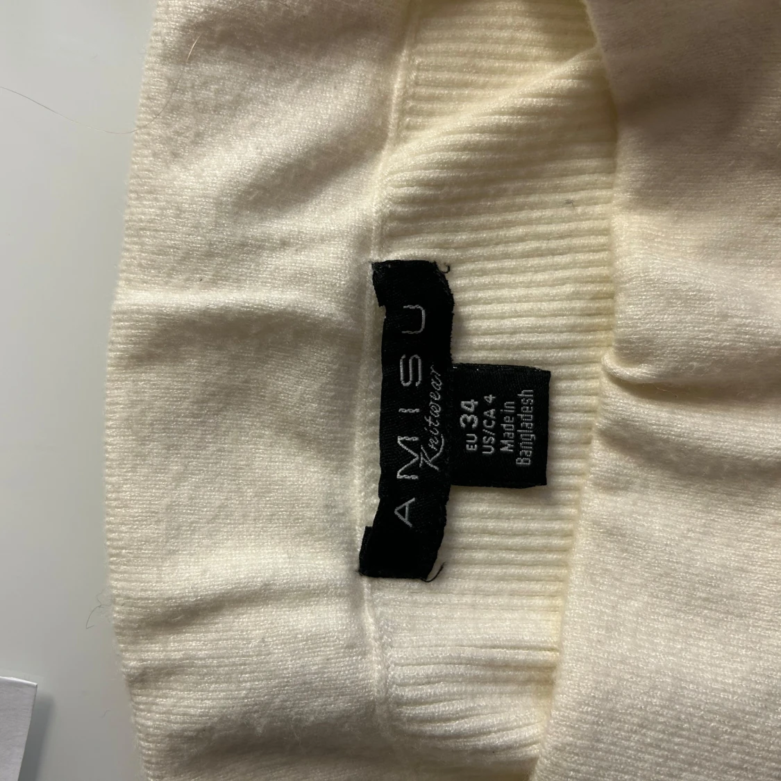 Krämvit ribbad långkjol - 3