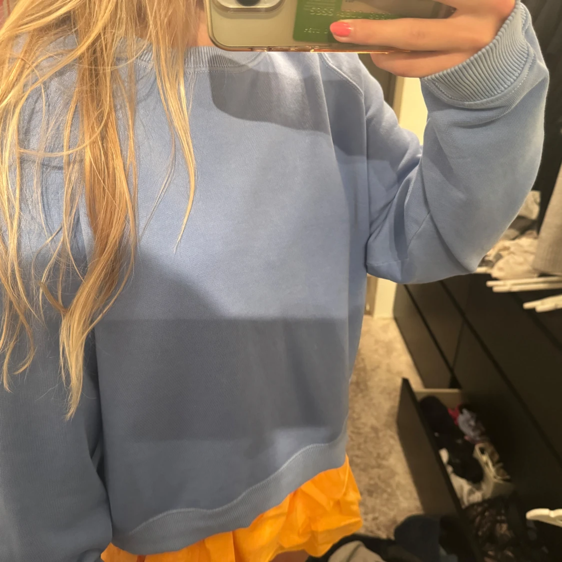 Ljusblå oversized sweatshirt - 2