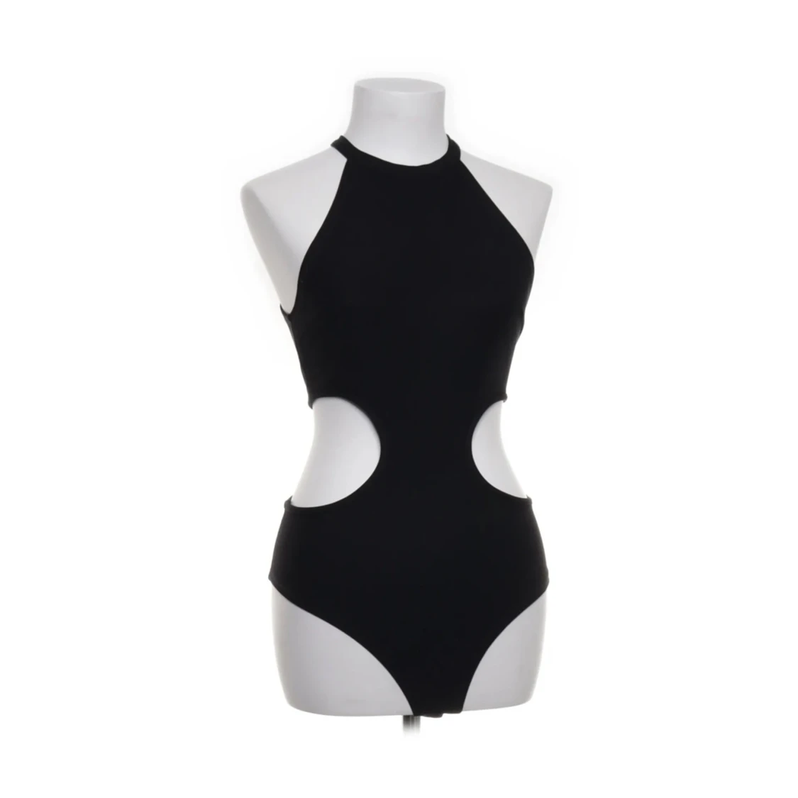 Svart ärmlös body med cut-outs