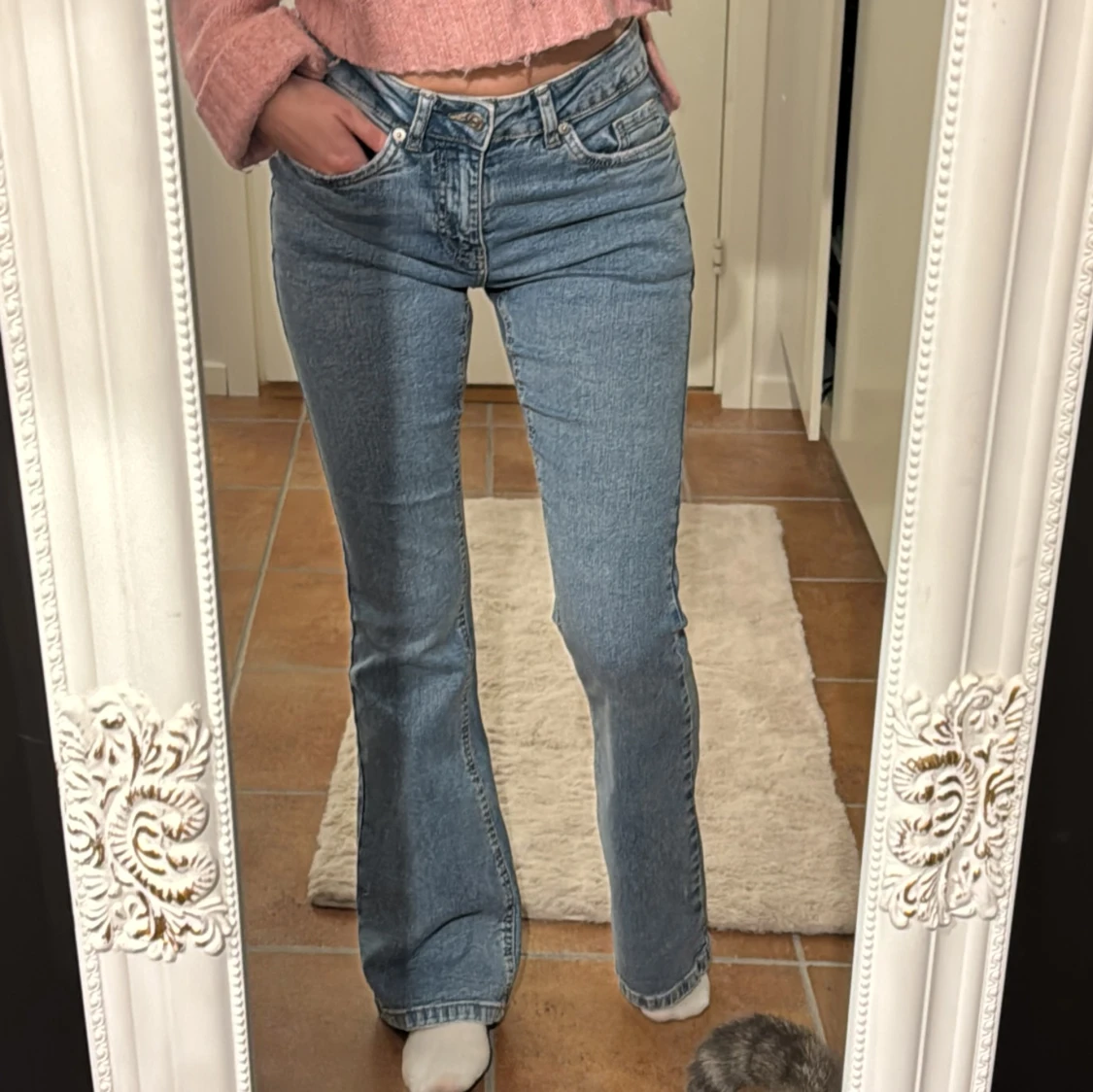Blå bootcut jeans - 1