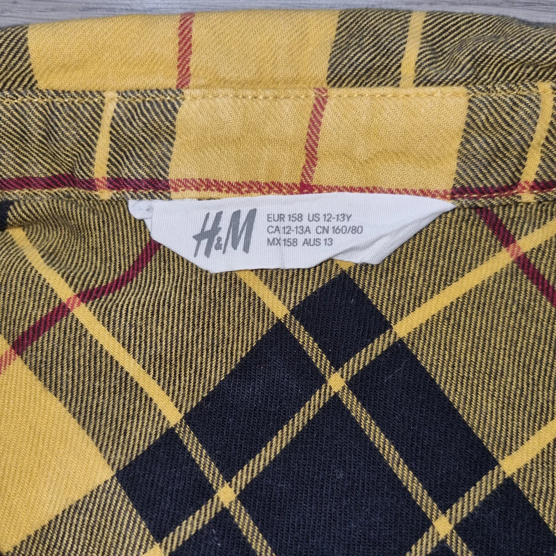 Gul och svart rutig skjorta från H&M - 2