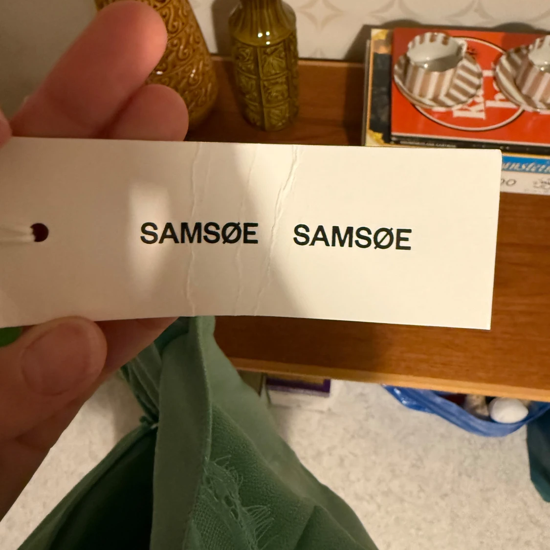 Mintgrön kort klänning från Samsøe Samsøe - 4