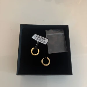 Guldiga örhängen från astrid&agnes - Snygga små örhängen i guldton från astrid&agnes. Klassisk rund form som passar till allt och ger en clean look. Kommer i original ask. Säljer då de inte eixktigt var min stil. Aldrig använda. Nypris - 249 