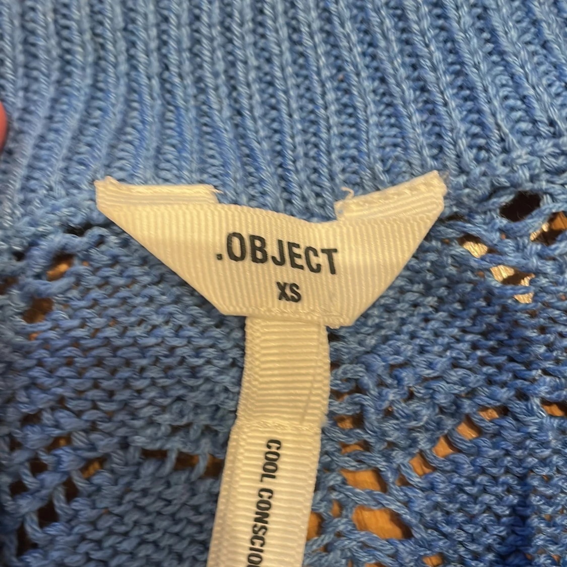 Blå croppad stickad tröja Object XS - 2