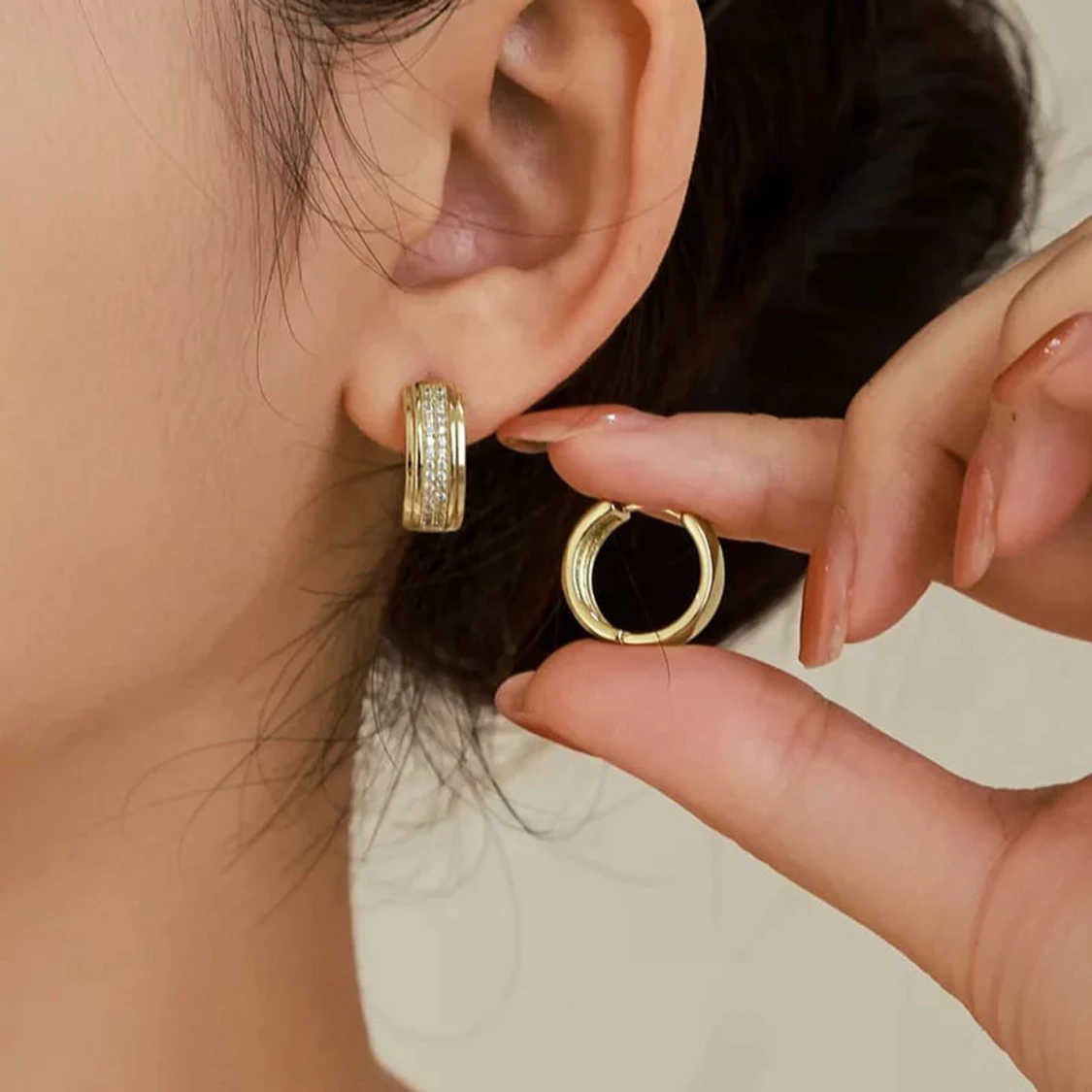 Guldiga örhängen från Xuping - 2