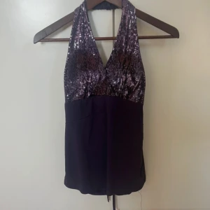 Fest topp  - Lila paljett topp 