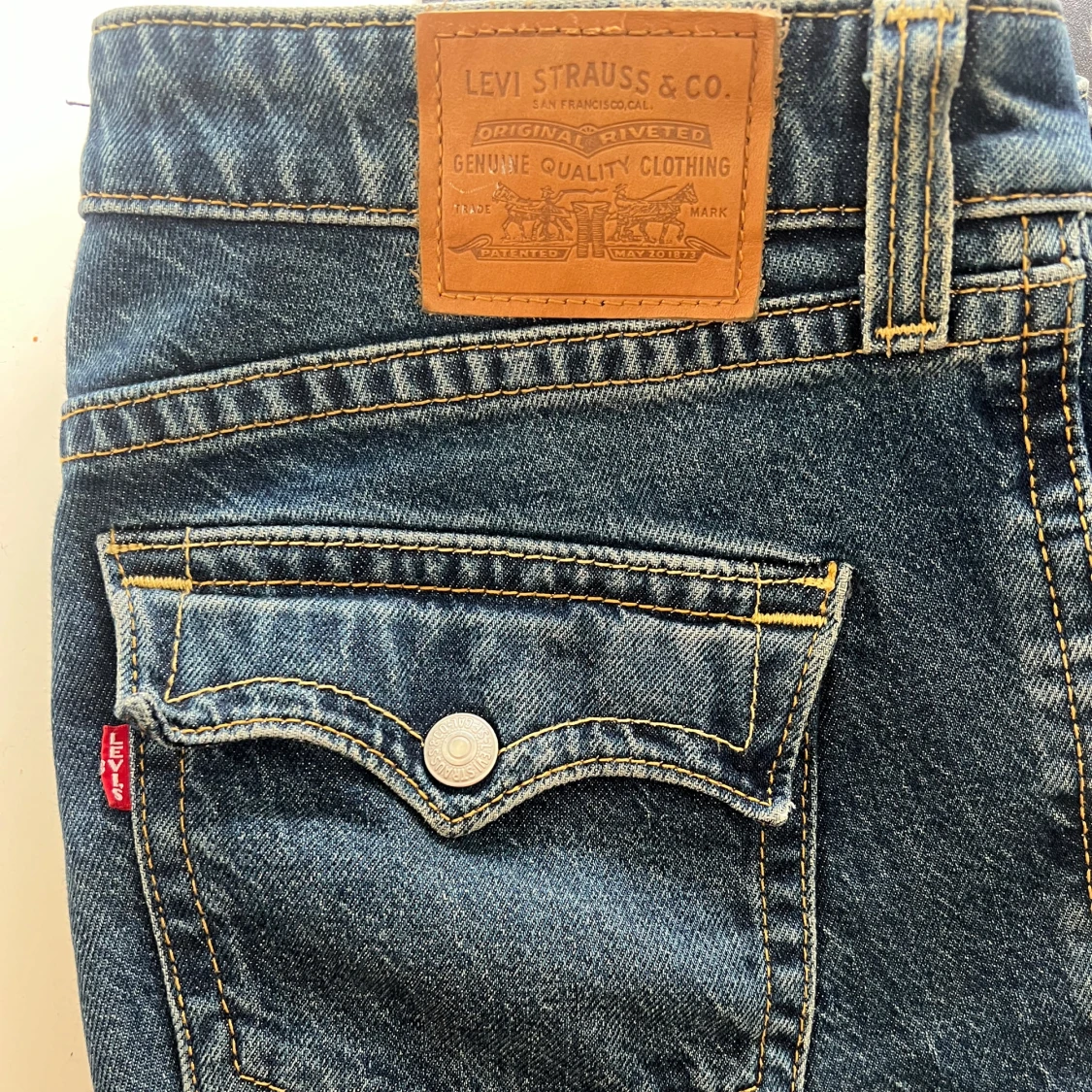 Levi's 501 blå jeans straight fit low waist - 2