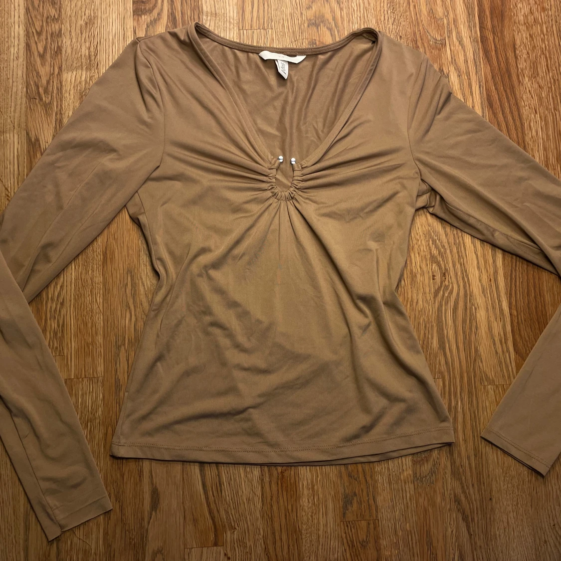 Beige långärmad topp