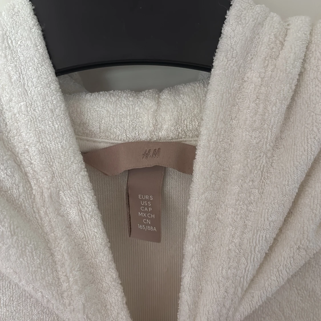 Benvit frotté-hoodie från H&M - 2