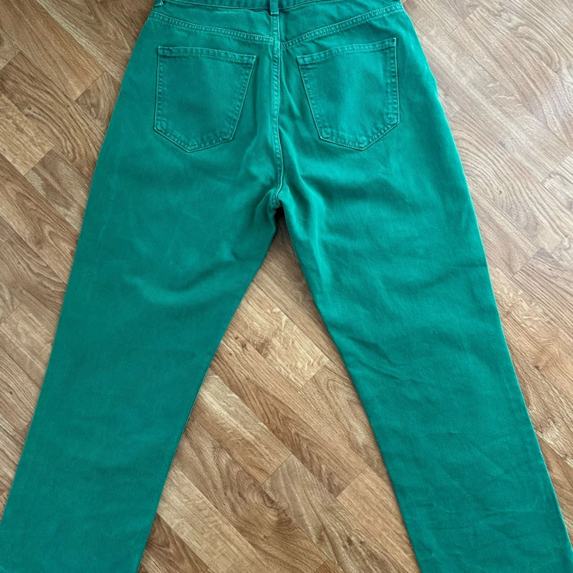 Gröna jeansbyxor från Zara, strl 38 - 2